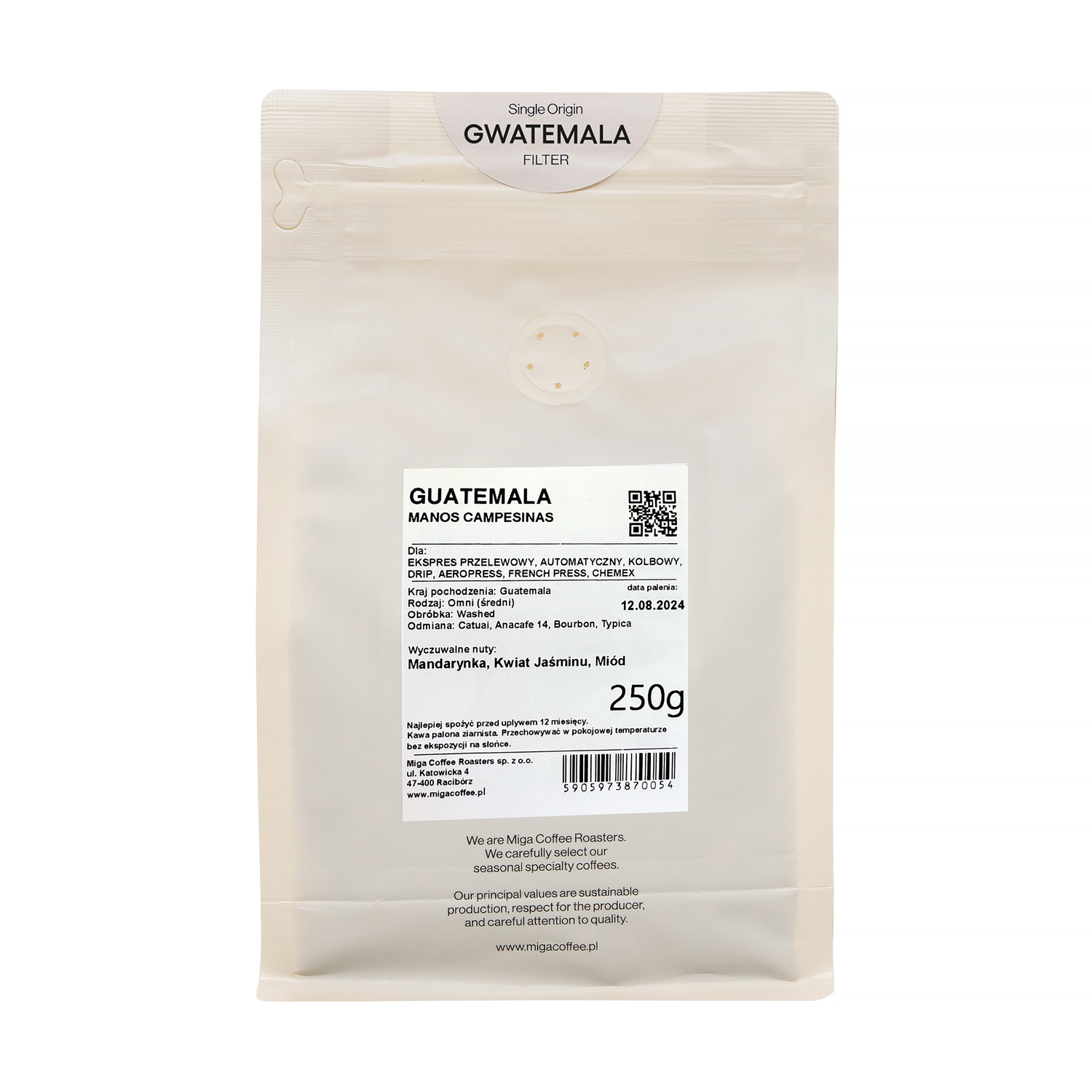 Miga Coffee - Gwatemala Manos Washed Filter 250g