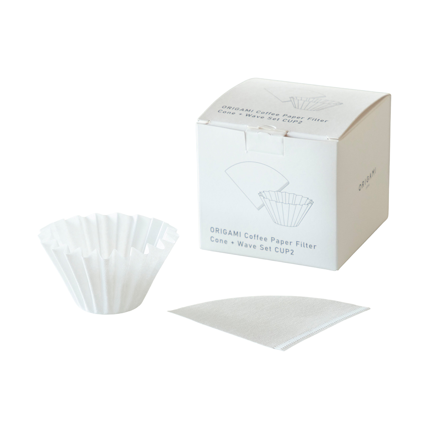 ORIGAMI - Set of Paper Filters S + Paper Filters S with a flat bottom 1-2 fil. 100 Pieces