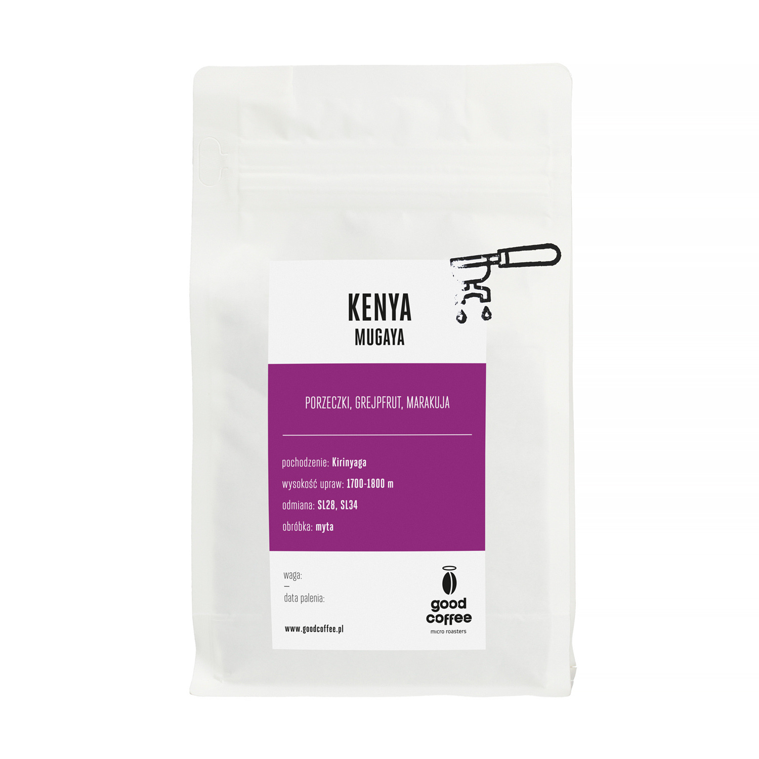 Good Coffee - kawa ziarnista Kenia Mugaya Washed Espresso 250 g