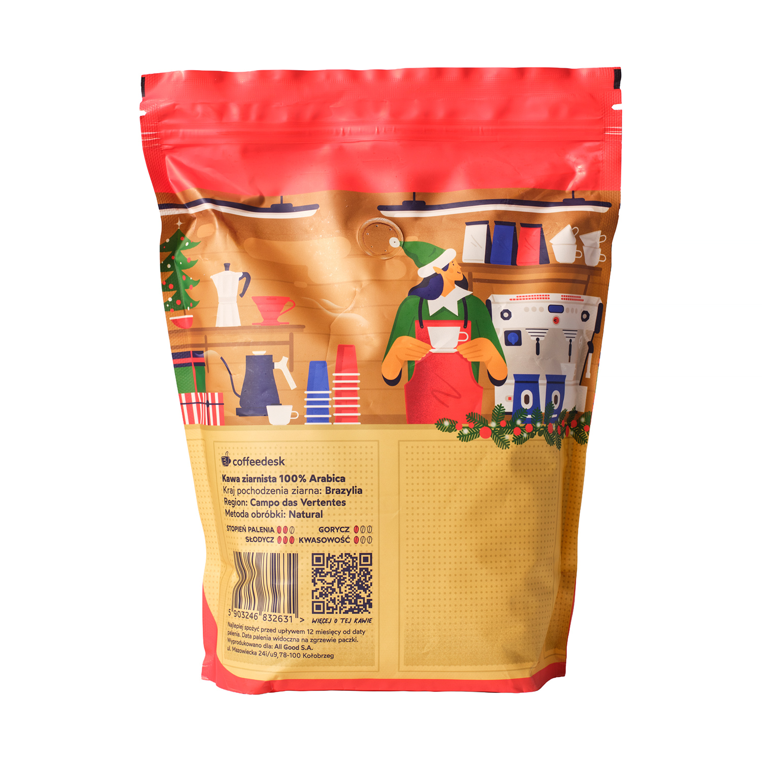 Coffeedesk Xmas Esko Barista - kawa ziarnista Brazylia Campo das Vertentes Espresso 1 kg