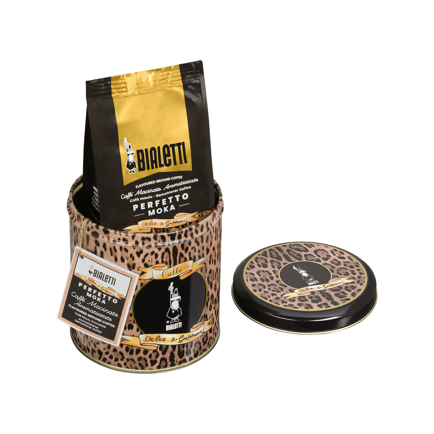Bialetti Dolce & Gabbana - kawa mielona w puszce Perfetto Moka Audace Leopardo 200 g