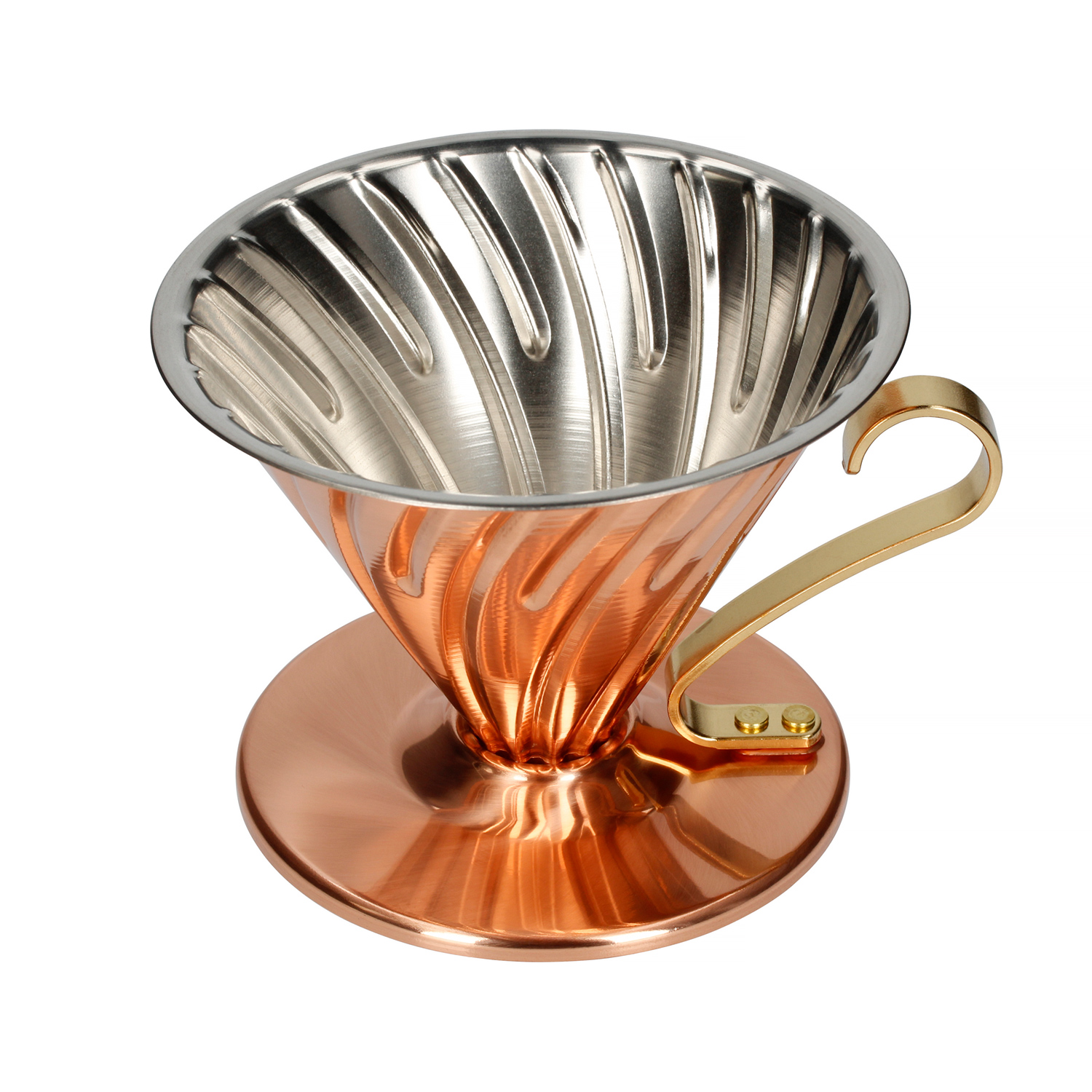 Hario metalowy Drip V60-02 miedziany-złoty