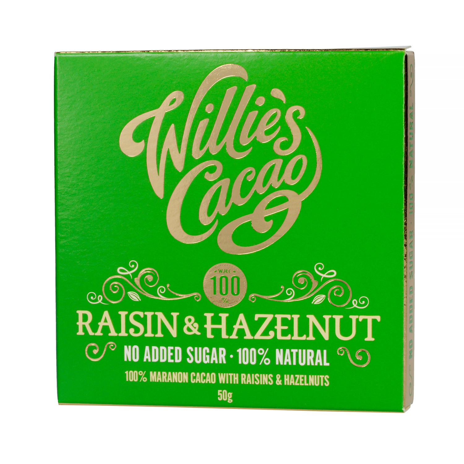 Willie's Cacao - Czekolada - Rodzynki i orzechy laskowe - Raisin and Hazelnut 50g