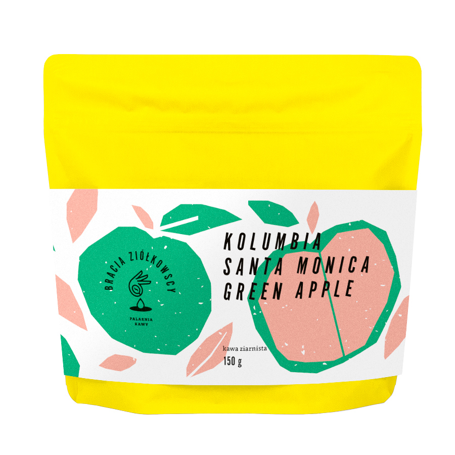 Bracia ZIółkowscy - kawa ziarnista Kolumbia Santa Monica Green Apple Anaerobic Honey Filter 150 g