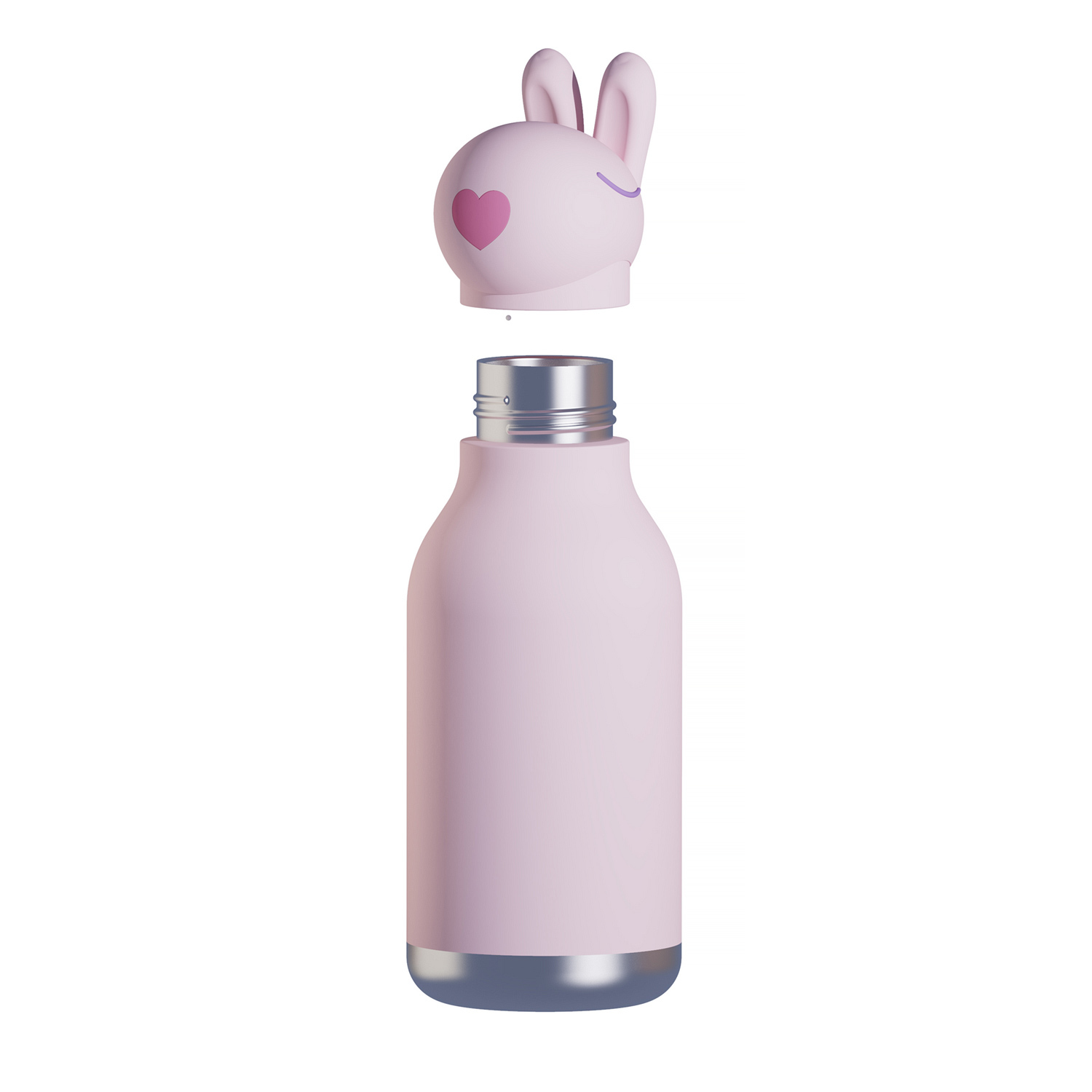 Asobu - Bestie Bunny - 460 ml Insulated Bottle with Straw