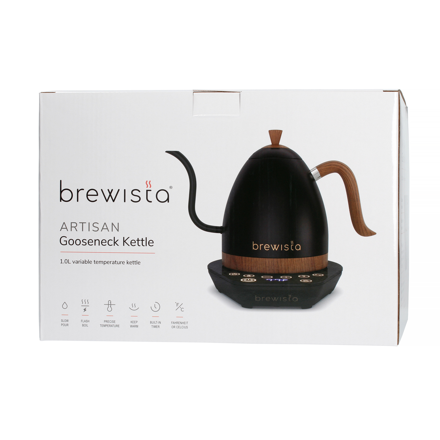 Brewista - Artisan Variable Temperature Electric Kettle Black Matt 1l