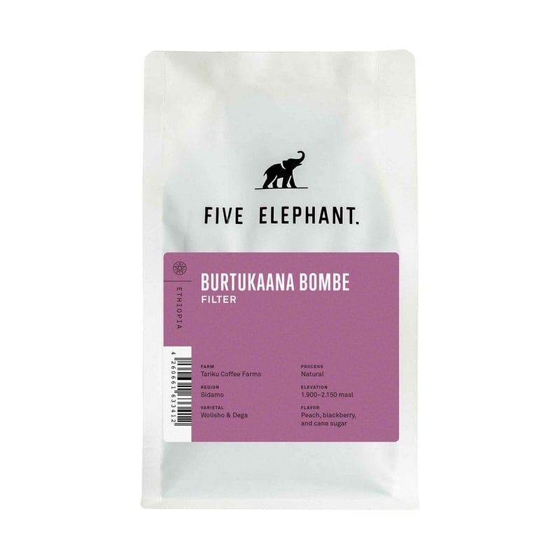 Five Elephant - Ethiopia Burtukaana Bombe Natural Filter 250g