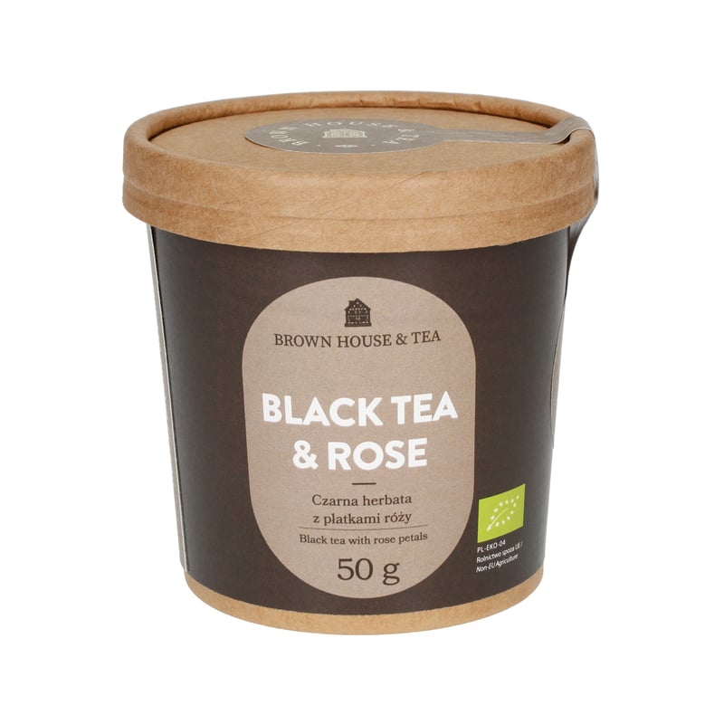 Brown House & Tea - Black Tea & Rose - Herbata sypana 50g