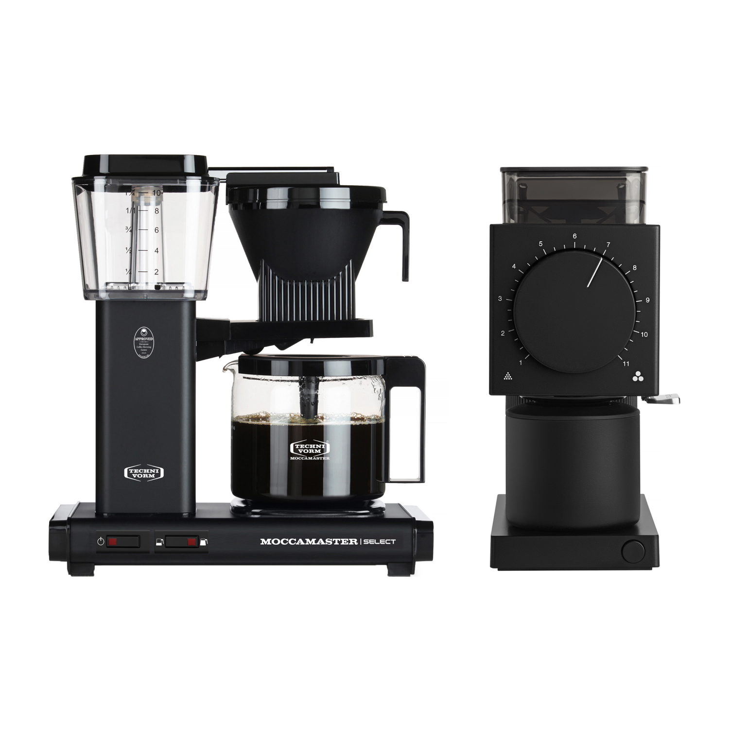 Zestaw Moccamaster KBG 741 Select - Matt Black i młynek Fellow Ode 2