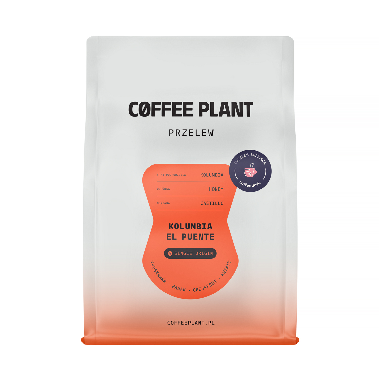 PRZELEW MIESIĄCA: COFFEE PLANT - kawa ziarnista Kolumbia El Puente Honey Filter 250g PRZELEW MIESIĄCA: COFFEE PLANT - kawa ziarnista Kolumbia El Puente Honey Filter 250g