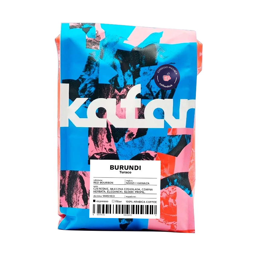 ESPRESSO MIESIĄCA: Kafar - kawa ziarnista Burundi Turaco Washed Espresso 1 kg
