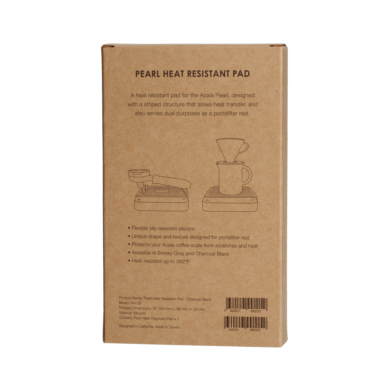 Acaia Pearl Heat Resistant Pad Black